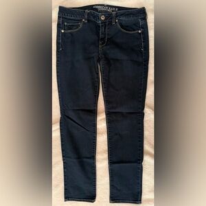 American Eagle Outfitters Women's Dark Blue Skinny Jeans 6 Short